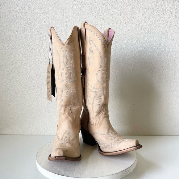 Lane Shoes New Junk Gypsy Lane Nighthawk Boots 75 Bone Cowboy Western Wear Wedding Rare